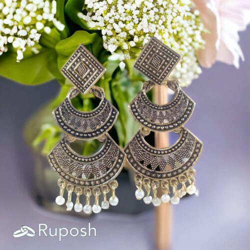 Golden oxidised Earrings